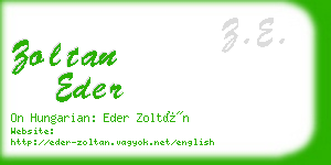 zoltan eder business card